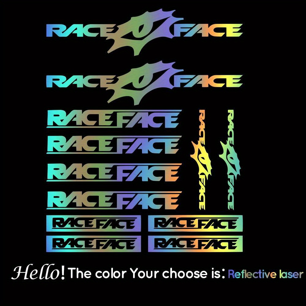 Mountain Biking Races - Set Stiker Sepeda Race Face, Stiker