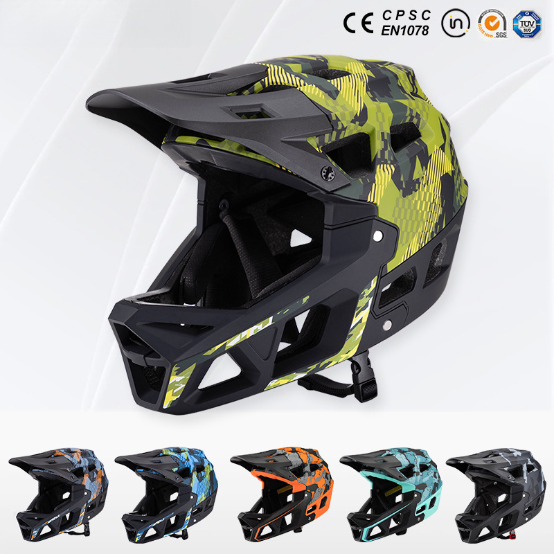 Helm Sepeda Gunung Full Face D - Mountain Biking Races ulasan dan harga